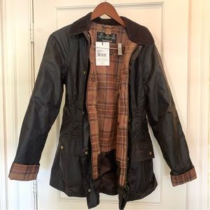 Barbour Beadnell Waxed Jacket in Rustic, New with Tags